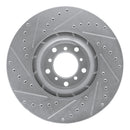 R1 00-03 BMW M5 Left Front Drilled & Slotted Silver Brake Rotor