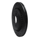 R1 07-18 Volvo XC70 Rear Left Drilled & Slotted Black Brake Rotor