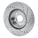 R1 17-23 Subaru Impreza Front Left Drilled & Slotted Silver Brake Rotor