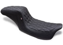 Mustang 08-24 HD FL Touring Double Diamond Squareback 1PC Seat - Black
