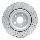 R1 14-21 Jaguar F-Type Rear Right Drilled & Slotted Geo-Carbon Rotor