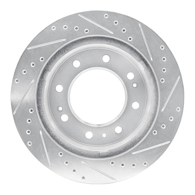 R1 11-25 Chevrolet Silverado 3500 HD Front Drilled & Slotted Silver Brake Rotor Set