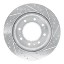 R1 11-25 Chevrolet Silverado 3500 HD Front Drilled & Slotted Silver Brake Rotor Set