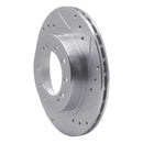 R1 83-89 Chrysler Conquest Rear Right Drilled & Slotted Silver Brake Rotor