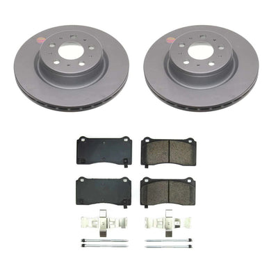 Power Stop 17-21 Tesla 3 Front and Rear Z17 Coated Brake Kit