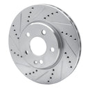 R1 06-11 Mercedes-Benz B200 Front Left Drilled & Slotted Silver Brake Rotor