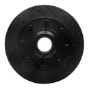 R1 1994-1999 Dodge Ram 2500 Front Right Drilled & Slotted Black Brake Rotor