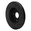 R1 11-15 Mazda 2 (Mexico) Front Left Drilled & Slotted Black Brake Rotor