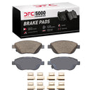 DFC 12-19 Fiat 500 (USA/Canada) Front 5000 Advanced Low Metallic Brake Pads and Hardware Kit