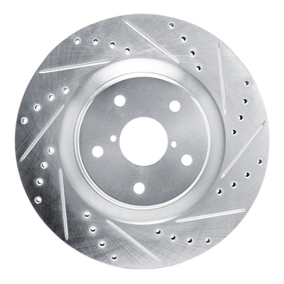 R1 20-24 Subaru Crosstrek Front Drilled & Slotted Silver Brake Rotor Set