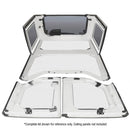 DEI 11-18 Jeep Wrangler JK 4-Door Boom Mat Rear Side Window Trim - 2 Piece - White