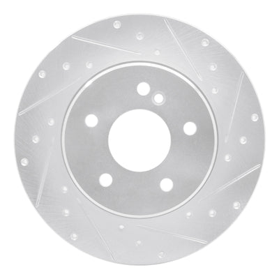 R1 98-03 Mercedes-Benz E320 Rear Right Drilled & Slotted Silver Brake Rotor