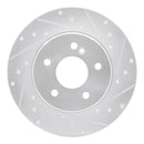 R1 98-03 Mercedes-Benz E320 Rear Right Drilled & Slotted Silver Brake Rotor