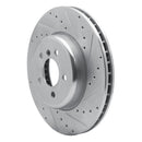 R1 11-19 BMW 640I Gran Coupe Front Right Drilled & Slotted Silver Brake Rotor