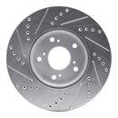 R1 13-22 Honda Accord Front Drilled & Slotted Silver Brake Rotor Set