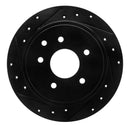 R1 13-24 Nissan Altima Front & Rear Drilled & Slotted Black Brake Rotor Set