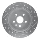 R1 94-95 Toyota Celica Rear Left Drilled & Slotted Silver Brake Rotor