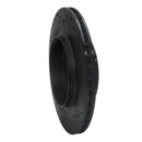 R1 02-10 Saab 9-5 Rear Left Drilled & Slotted Black Brake Rotor