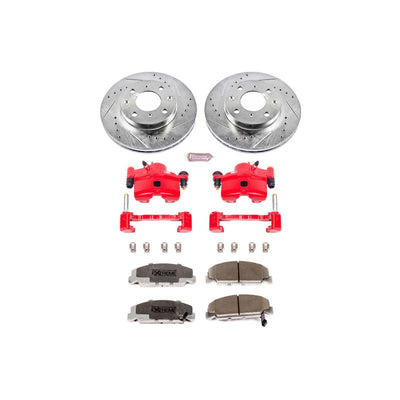 Power Stop 92-95 Honda Civic Front & Rear Z26 Street Warrior Brake Kit w/Calipers