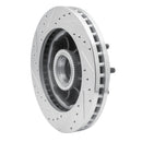 R1 01-02 Chevrolet Express 3500 Front Right Drilled & Slotted Silver Brake Rotor