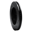 R1 97-05 Chevrolet Classic Front Left Drilled & Slotted Black Brake Rotor