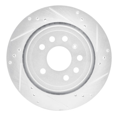 R1 03-11 Cadillac BLS (Mexico) Rear Right Drilled & Slotted Silver Brake Rotor