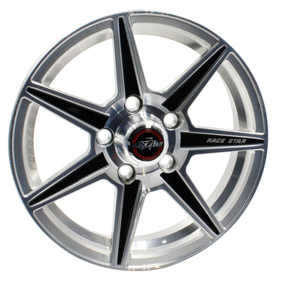 Race Star 72 ValStar 15x3.75 / 5x4.50BC / 1.75BS / 3.072in CB / Machined w/Black Accents Wheel