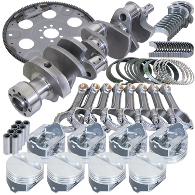 Eagle Chevy 350 1Pc 3.750in Crank 5.700in I-Beam Rods 4.000in Pistons 153 Tooth FP Balanced Assembly