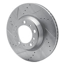 R1 99-23 Porsche 911 Rear Drilled & Slotted Silver Brake Rotor Set