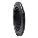 R1 08-14 Cadillac CTS Rear Left Drilled & Slotted Black Brake Rotor