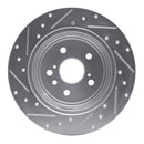 R1 08-13 Toyota Highlander Rear Right Drilled & Slotted Silver Brake Rotor