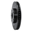 R1 92-10 Lexus IS300 Front Left Drilled & Slotted Black Brake Rotor