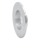R1 02-06 Audi A4 Quattro Rear Right Drilled & Slotted Silver Brake Rotor