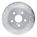R1 19-25 Toyota Corolla Front & Rear Drilled & Slotted Silver Brake Rotor Set