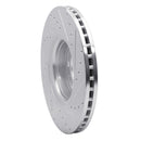 R1 03-09 Volvo XC90 Front Left Drilled & Slotted Silver Brake Rotor