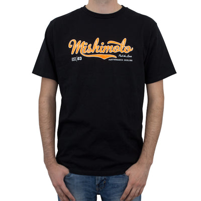 Mishimoto Mens Athletic Script Black T-Shirt - XX Large