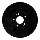 R1 10-16 Hyundai Genesis Coupe Front & Rear Drilled & Slotted Black Brake Rotor Set