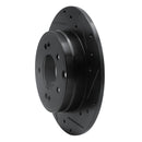 R1 05-20 Hyundai Azera Rear Right Drilled & Slotted Black Brake Rotor