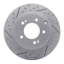 R1 05-20 Hyundai Tucson Rear Right Drilled & Slotted Geo-Carbon Rotor