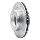 R1 98-07 Lexus LX470 Front Right Drilled & Slotted Silver Brake Rotor