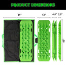 Rhino USA Recovery Traction Boards - Green (Pair)