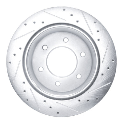 R1 19-25 Ford Ranger Rear Drilled & Slotted Silver Brake Rotor Set