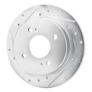R1 82-88 Nissan 200SX Rear Left Drilled & Slotted Silver Brake Rotor