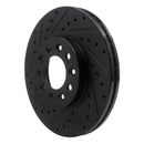 R1 99-03 Ford Windstar Front Left Drilled & Slotted Black Brake Rotor