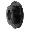 R1 11-25 Chevrolet Silverado 3500 HD Front Right Drilled & Slotted Black Brake Rotor