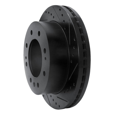 R1 11-25 Chevrolet Silverado 3500 HD Front Drilled & Slotted Black Brake Rotor Set