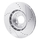 R1 11-18 Porsche Cayenne Front & Rear Drilled & Slotted Silver Brake Rotor Set