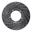 R1 84-89 Porsche 911 Front Right Drilled & Slotted Silver Brake Rotor