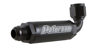 Peterson Fluid Systems Scavenge Filter -8AN 90 Degree
