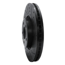 R1 2011-2017 Audi A4 (USA/Canada) Front Right Drilled & Slotted Black Brake Rotor